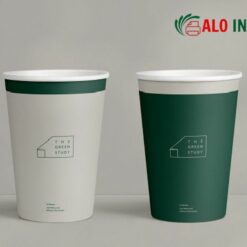 Mẫu 06 Ly giấy màu xanh